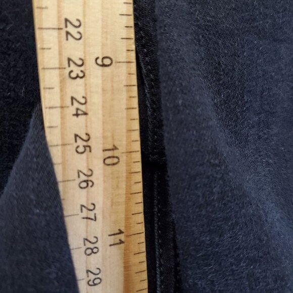 Talbots Shorts Women Size 12 Black Girlfriend Stretch Denim Cuffed - Picture 6 of 12